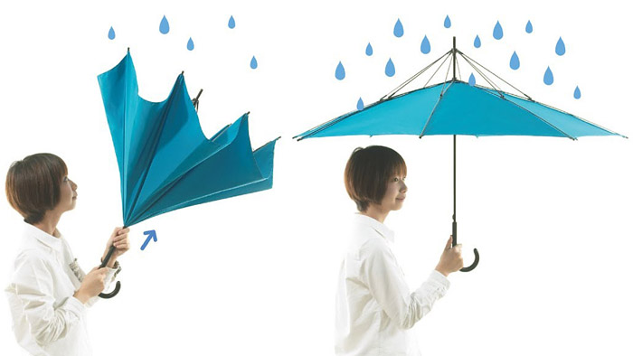 UnBrella je deštník zcela obrácený naruby