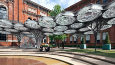 U londýnského V&A vyrostl s pomocí robotů Elytra Filament Pavilion