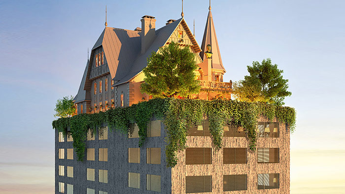 Philippe Starck staví ve Francii 14patrový hotel se zámečkem na střeše
