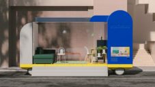 Spaces on Wheels je modulární dopravní prostředek fungující jako kavárna nebo Ikea