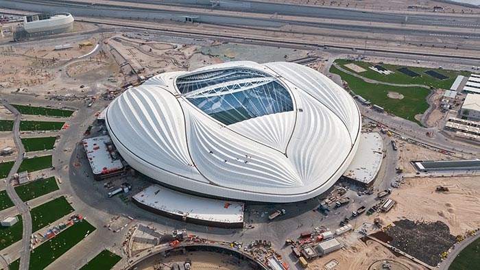 Katar dokončuje stadion Al Janoub od Zahy Hadid pro 2022 FIFA World Cup