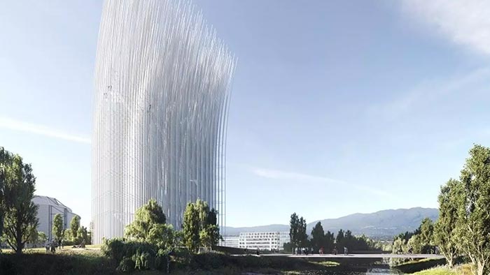 V Silicon Valley postaví vyhlídkovou věž z 500 bílých ocelových prutů