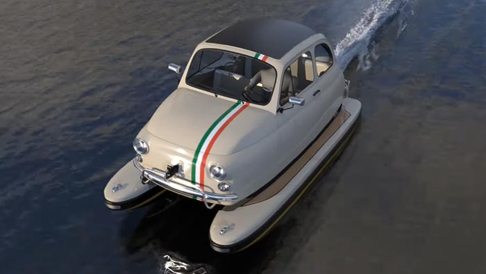 La Dolce je motorový člun vyrobený z legendárního Fiatu 500