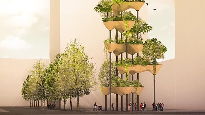 Roboti ze švýcarské ETH postaví vertikální zahradu Hanging Gardens