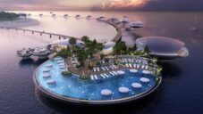 Saúdská Arábie staví v Rudém moři speciální apartmány Bubbles vznášející se nad vodní hladinou