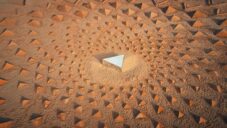 Jim Denevan vytvořil land art z písku pro videoklip hudební skupiny Arizona