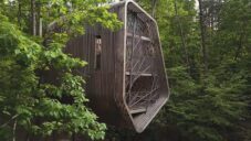Evans Tree House je vzdělávací dům v korunách stromů pro dětské návštěvníky parku
