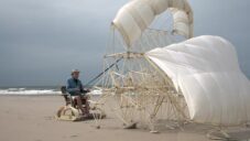 Theo Jansen si udělal ze své plážové kinetické sochy Strandbeest tažné zvíře