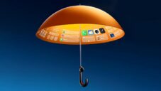 Oppo představilo chytrý deštník se čtyřmi kamerami a displejem na vnitřní straně tkaniny