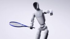 Galbot ET1 je robot s věrnými lidskými pohyby schopný být parťákem na tenis nebo fotbal